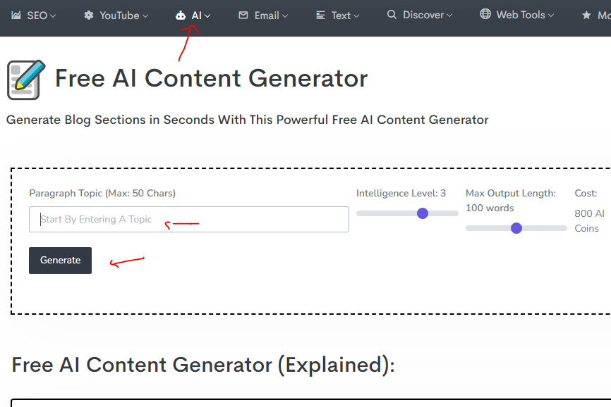 Generate Blog Sections in Seconds With This Powerful Free AI Content Generator