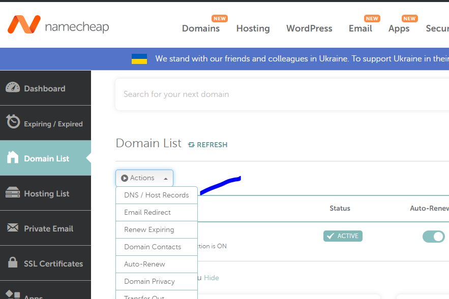 Connecting domain name to VPS website
