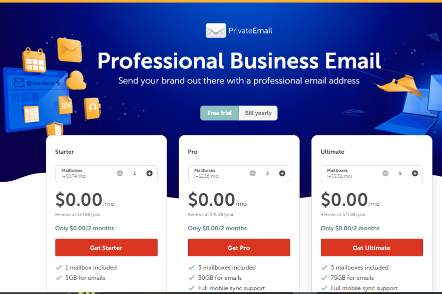 how to create a business email on Namecheap